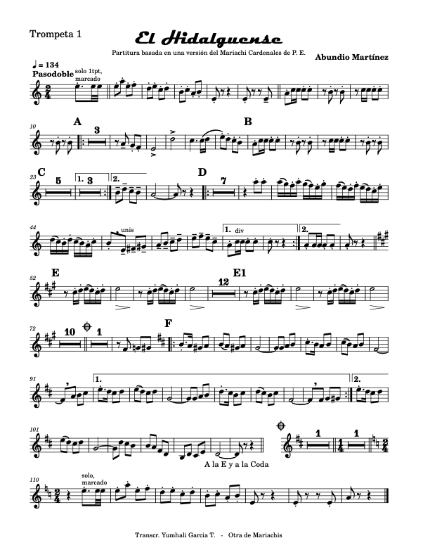 La imagen puede contener una previsualizacion de una partitura